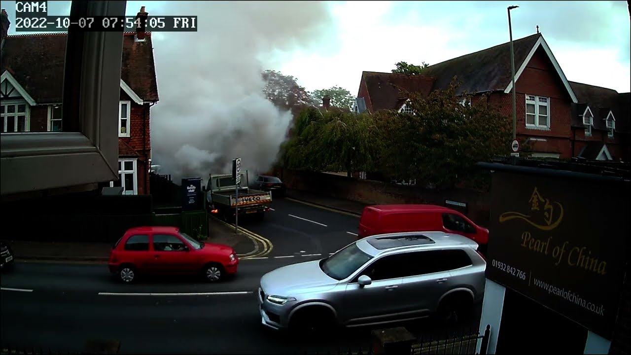 Weybridge Van Fire 07.10.2022