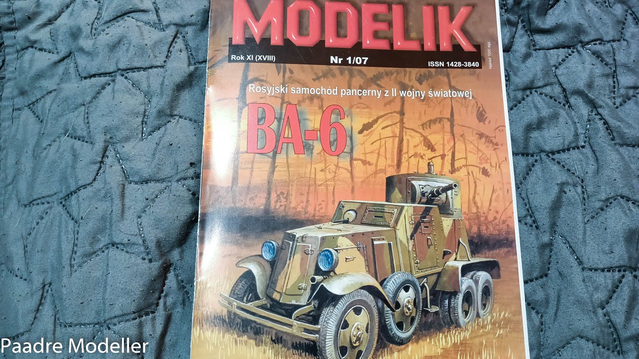 Rosyjski samochód pancerny BA-6, model kartonowy #3