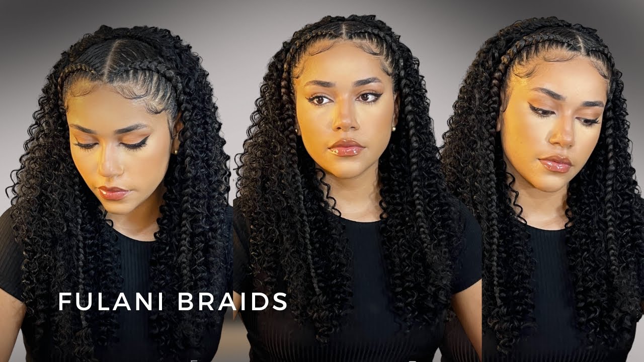 ✅De Fulani braids com Entrelace cacheado