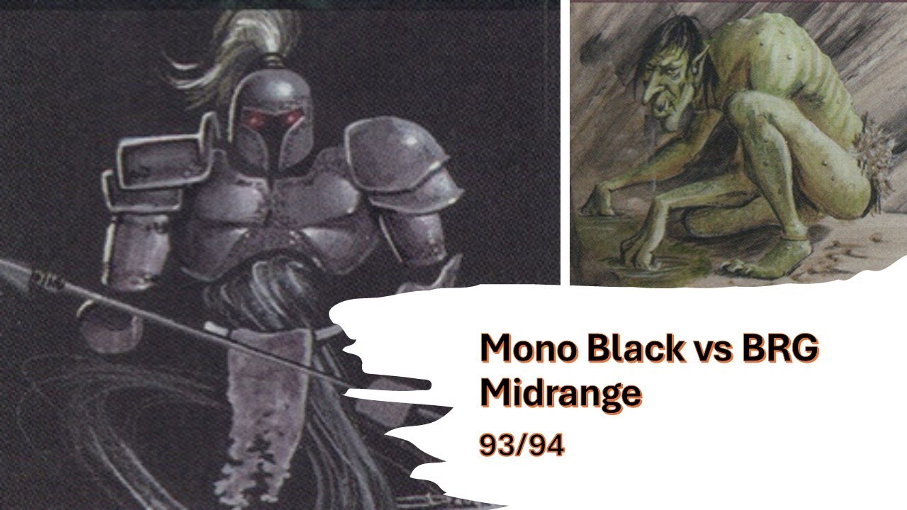Mono Black Misery 2.0 vs BRG Midrange - X-Points - T57 - Match 1 #oldschoolmtg - #mtg9394