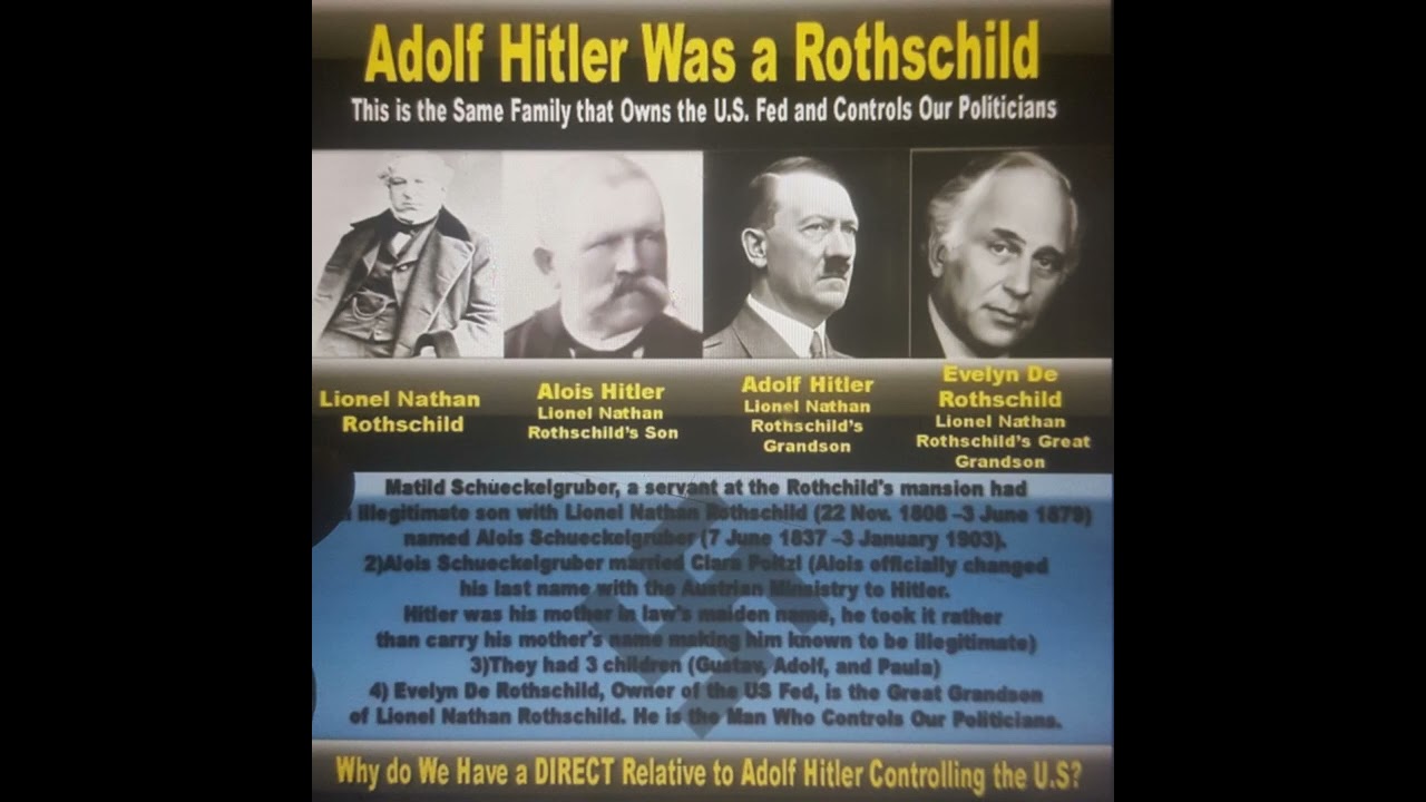 war funded by Rothchild family & Hitlers cultive personality used to push agenda