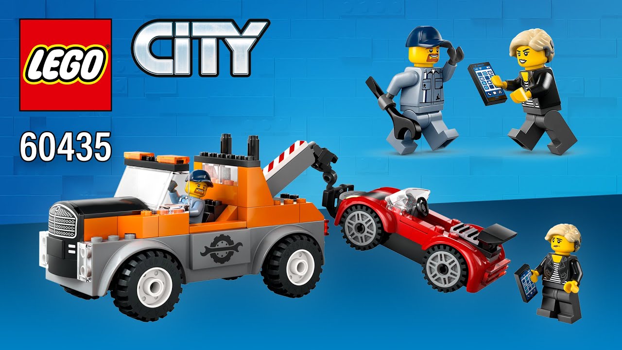 LEGO&reg; City Tow Truck and Sports Car Repair (60435)[101 pcs] Step-by-Step Building Instructions | TBB