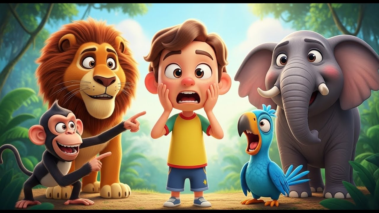 chinko bandar nay kia sab ko pershan || funny cartoon jungle ma masti || 