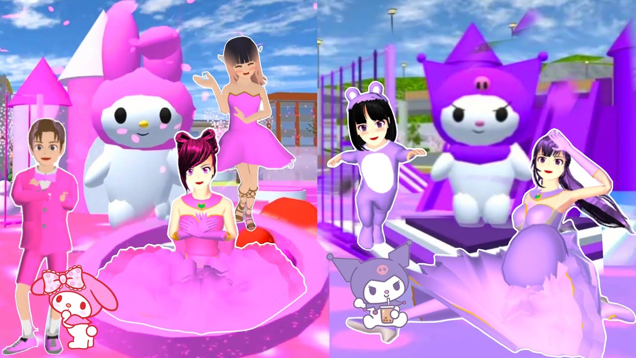 Yuta Mio Celine Panik!Mama Hamil Mo Lahiran di Waterpark Kuromi Vs My Melody!Sakura School Simulator