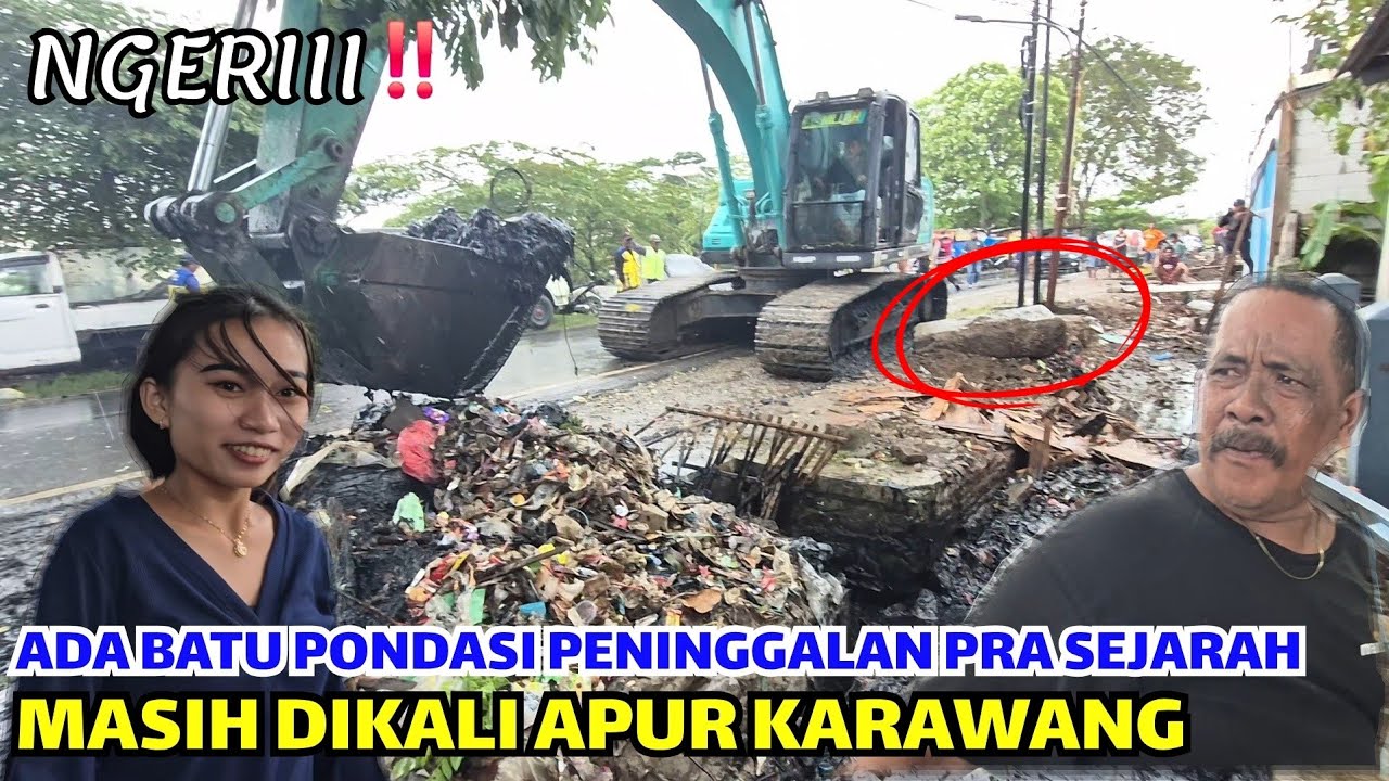 NGERI❗️ADA PONDASI TIANG BESAR PENINGGALAN PRA SEJARAH❗️DIKALI APUR KARAWANG