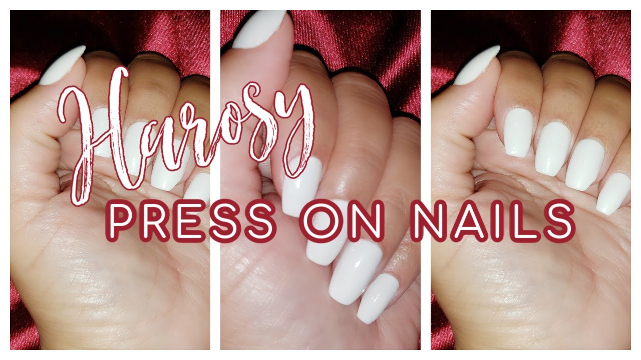 Harosy Short Fake Press on White Square Nails from Amazon | How To At Home