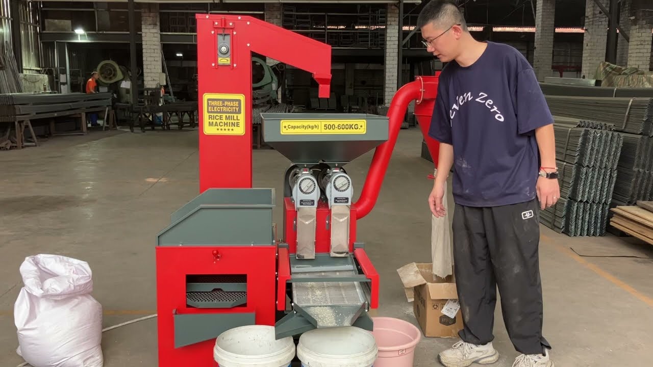 Double chambers of rice mill