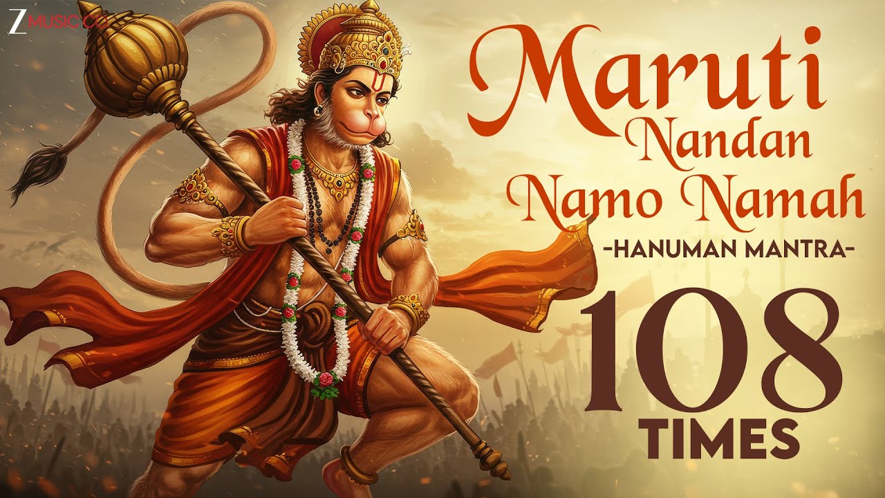 मारुति नंदन नमो नमः Maruti Nandan Namo Namah 🕉️| POWERFUL HANUMAN MANTRA to Remove Negativity