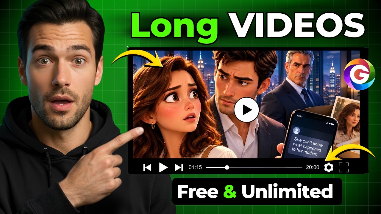 Make LONG AI Videos for FREE (Text-to-Video) | Consistent Character + Voice