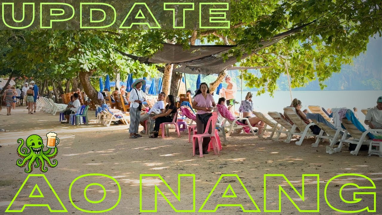 ☀️ Tourists Are Back! Sunny Vibes & Beautiful Scenery | Ao Nang Beach, Thailand 🌴🌊 - Krabi Thailand