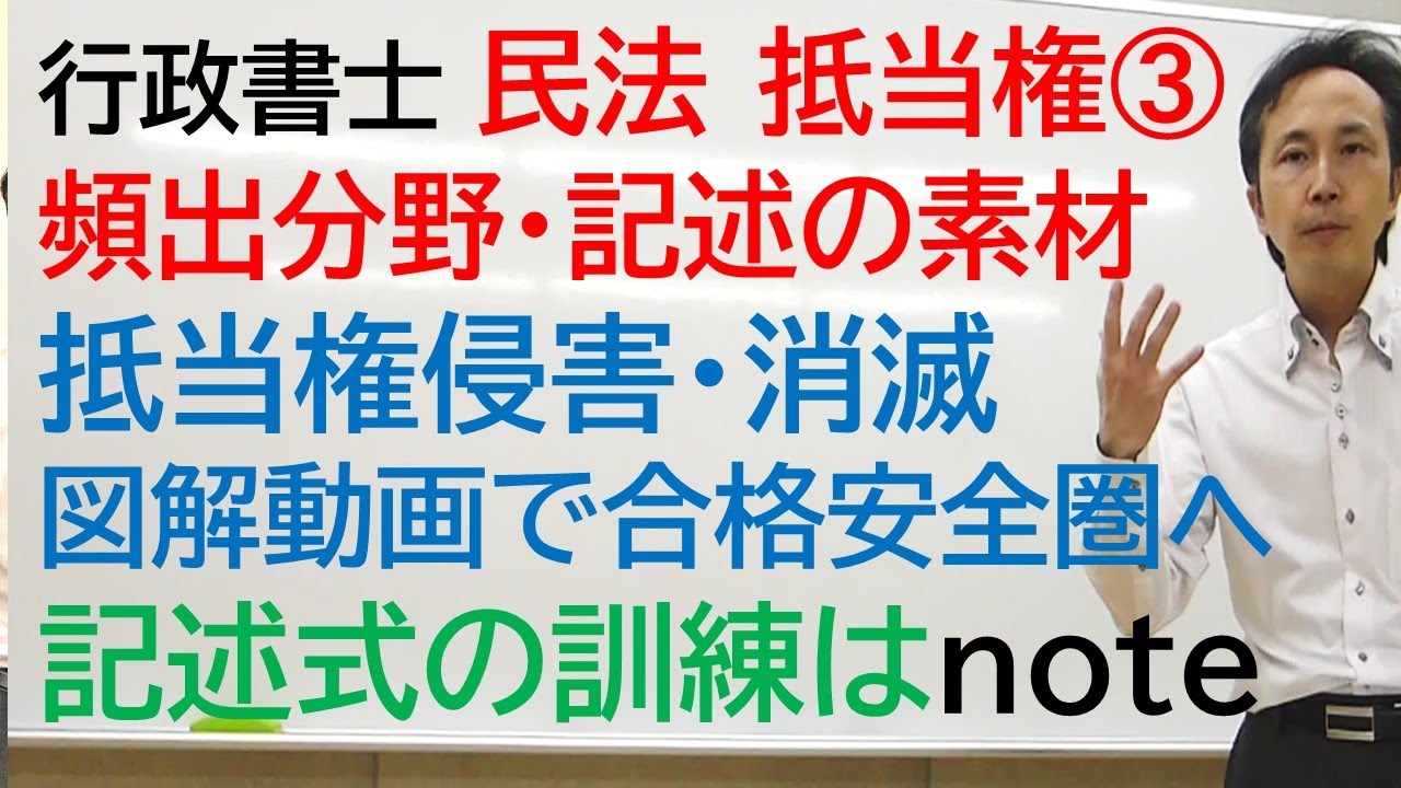 試験委員が好きそうなテーマ！抵当権侵害・抵当権消滅　図解でバッチリ