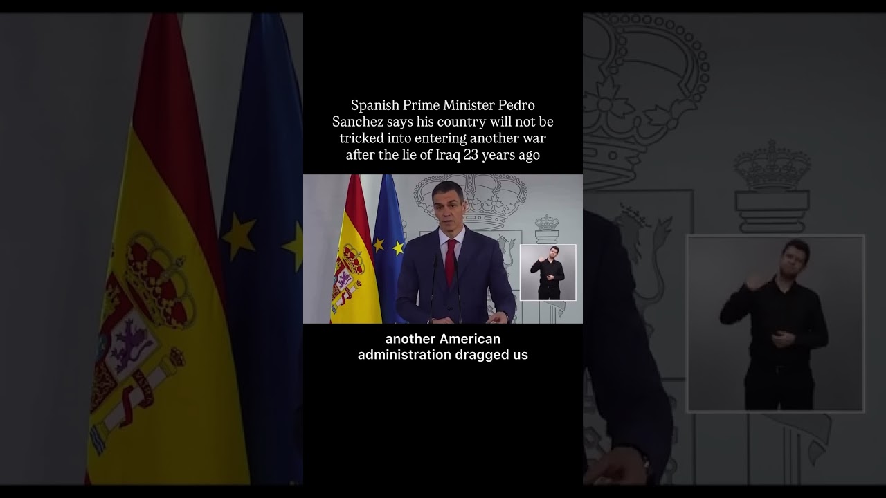 Spanish Prime Minister says his country will not be tricked into entering another war #gaza #shorts