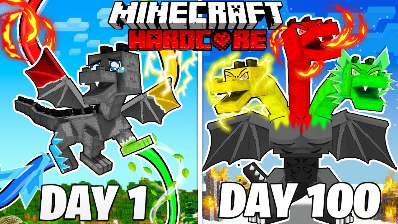 I Survived 100 DAYS as an ELEMENTAL DRAGON in Minecraft Hardcore World... (Hindi) || NoobZilla