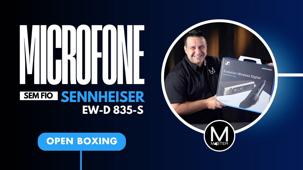 Open Boxing – Microfone Sem Fio Sennheiser EW-D 835-S (4K) • MasterCursos.Pro