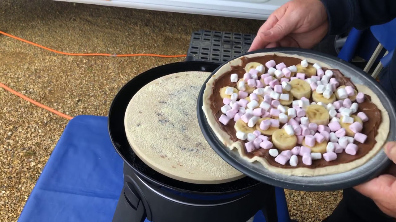 Sweet Pizza (Sweetza) Cooked on the Cadac Safari Chef 2.