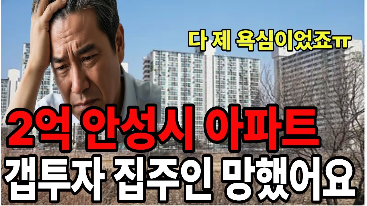 2억 안성아파트 갭투자 집주인 망했어요#갭투자 #갭투자반토막 #전세가하락#부동산폭락 #안성아파트