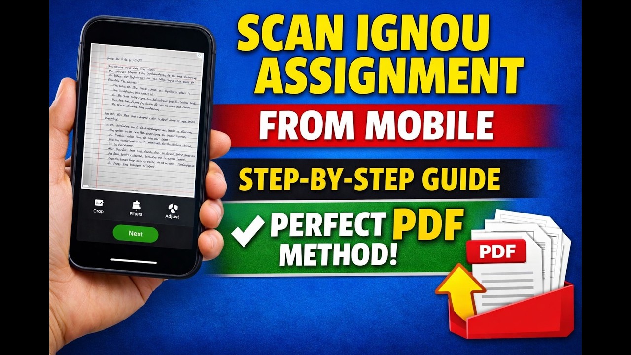 IGNOU Assignment Scanning from Mobile 📱 Step-by-Step Full Guide #ignou
