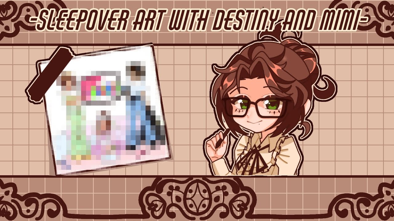 Sleepover art! (⁠ ⁠ꈍ⁠ᴗ⁠ꈍ⁠)✨ (Links are in the video description)