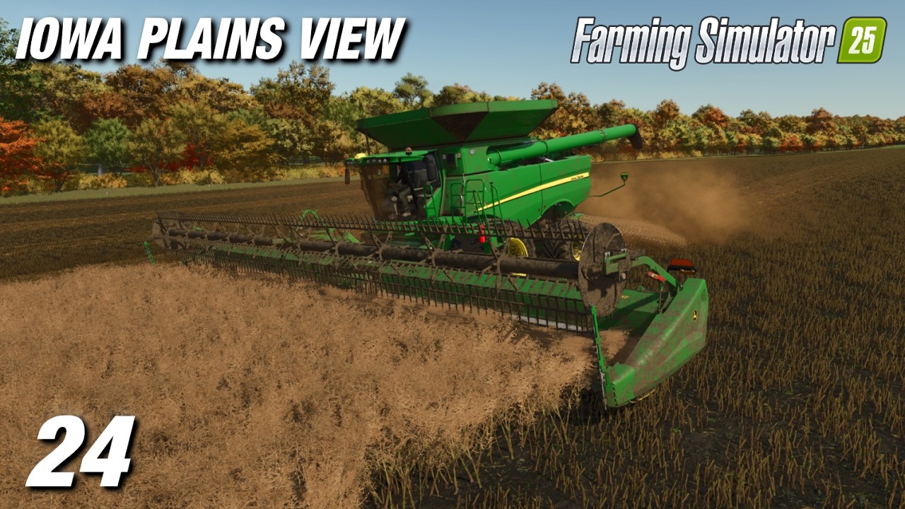 HUGE CANOLA HARVESTS! | Iowa Plains View | Farming Simulator 25 - Ep24