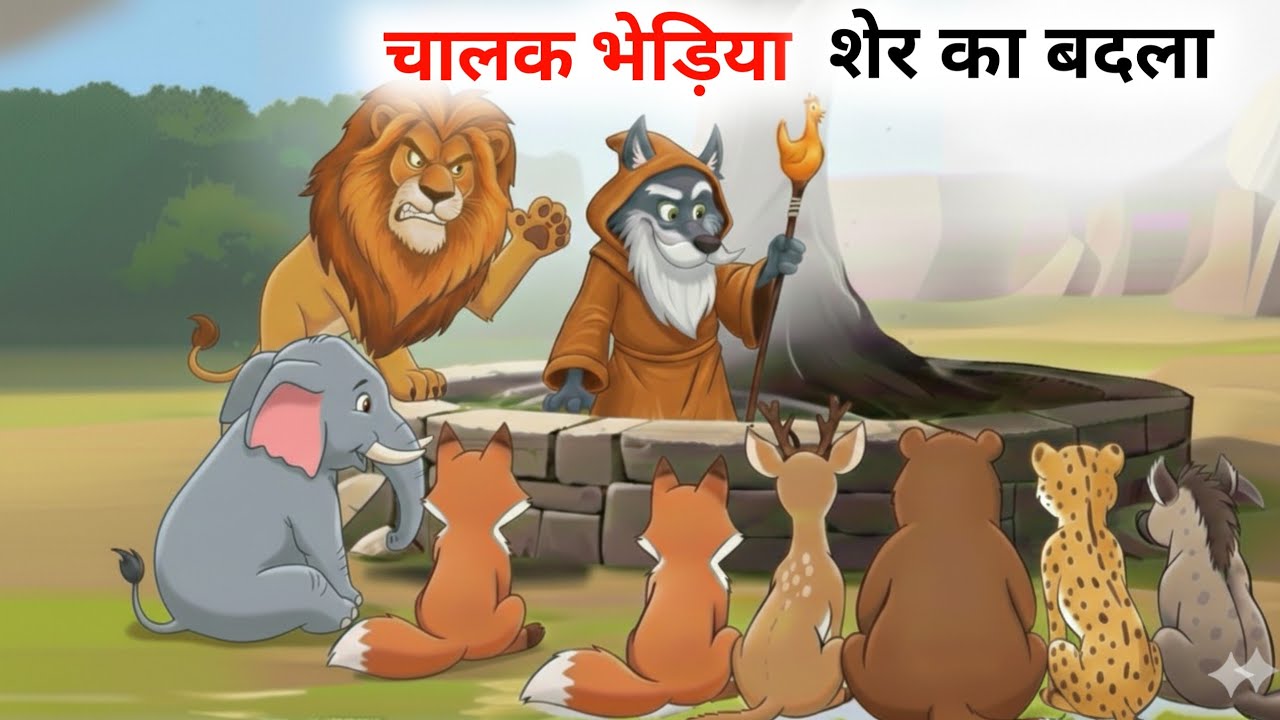 चालक भेड़िया शेर का बदला | चालाक शेर होसियार भेड़िया | Panchtantra Ki Kahani | Jangal Ki Kahaniyan