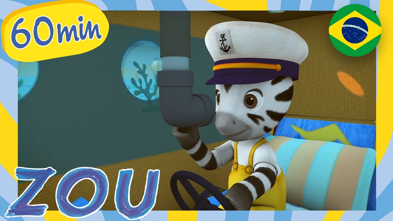 Comandante Zou 🛥️ Nova compilação em Português 🦓 Desenhos animados para crianças