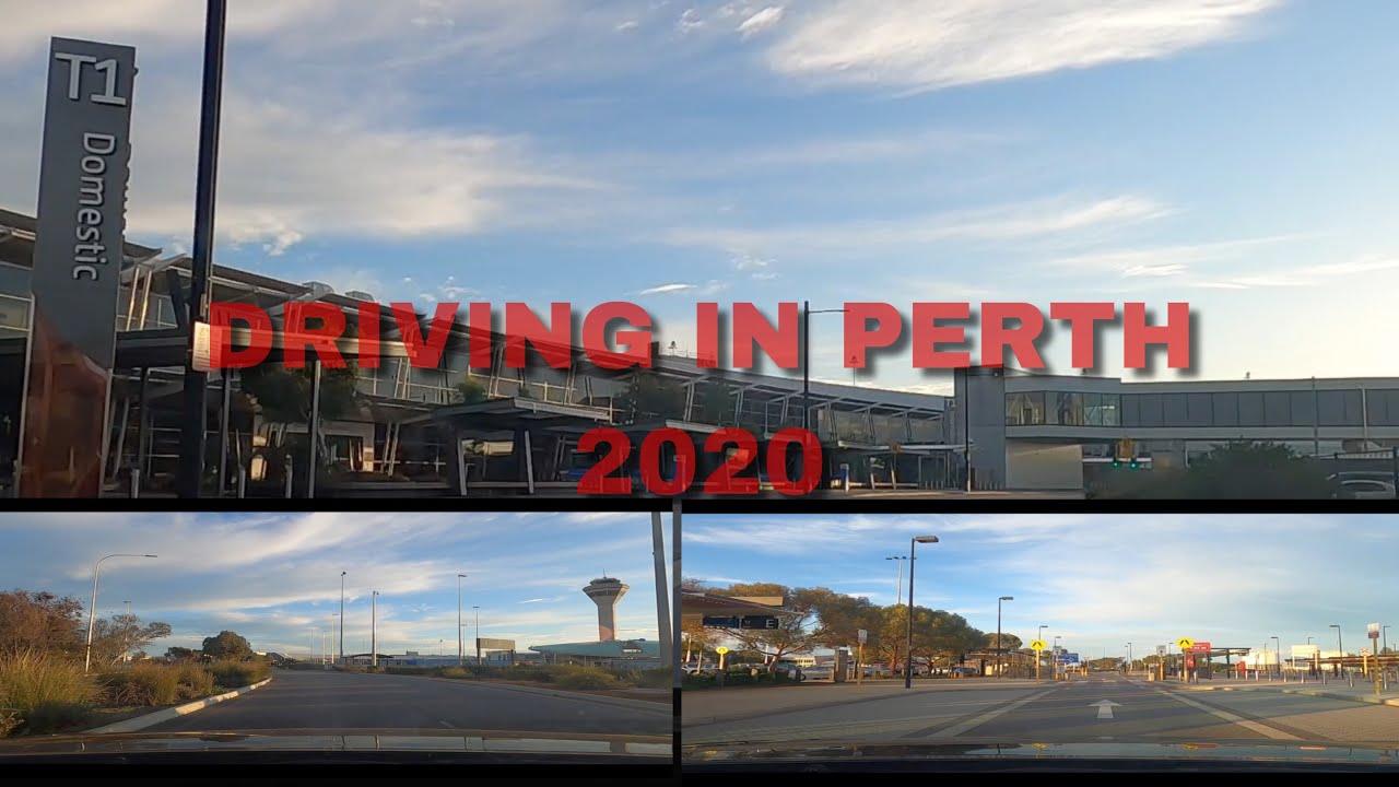 Driving in Perth Western Australia, Airport and City