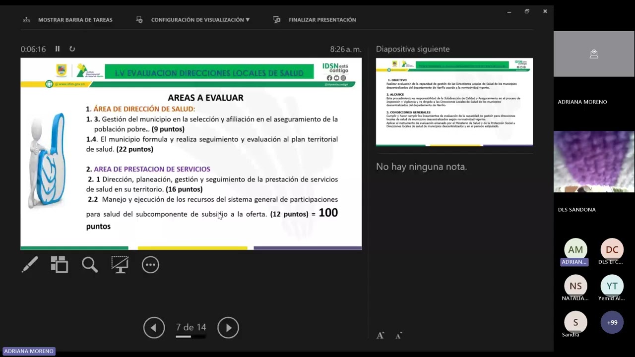 SOCIALIZACIÓN DE LA METODOLOGÍA DE EVALUACIÓN DE LA CAPACIDAD DE GESTION DE LAS DLS, VIGENCIA 2025