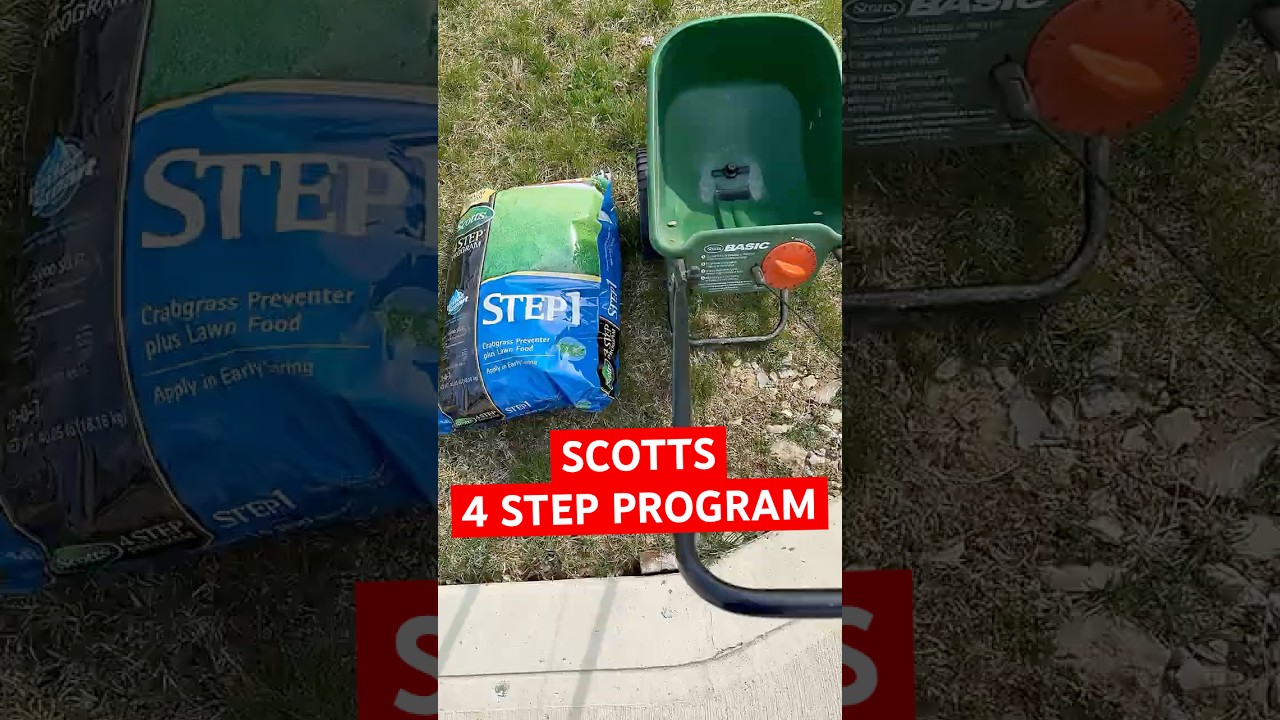 Testing Scotts Lawn 4 Step Program to fix my ugly lawn. 