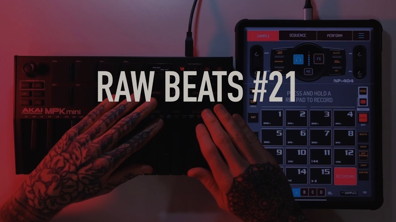 NervousCook$ - RAW Beats #21 - iPad Koala Sampler Hip Hop Vinyl Sampling Making A Beat