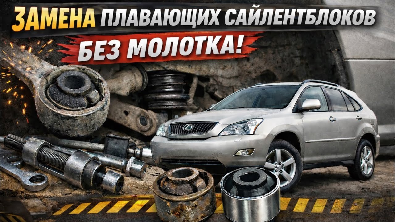 Lexus RX замена плавающих сайлетблоков своими руками легко и просто без молотка