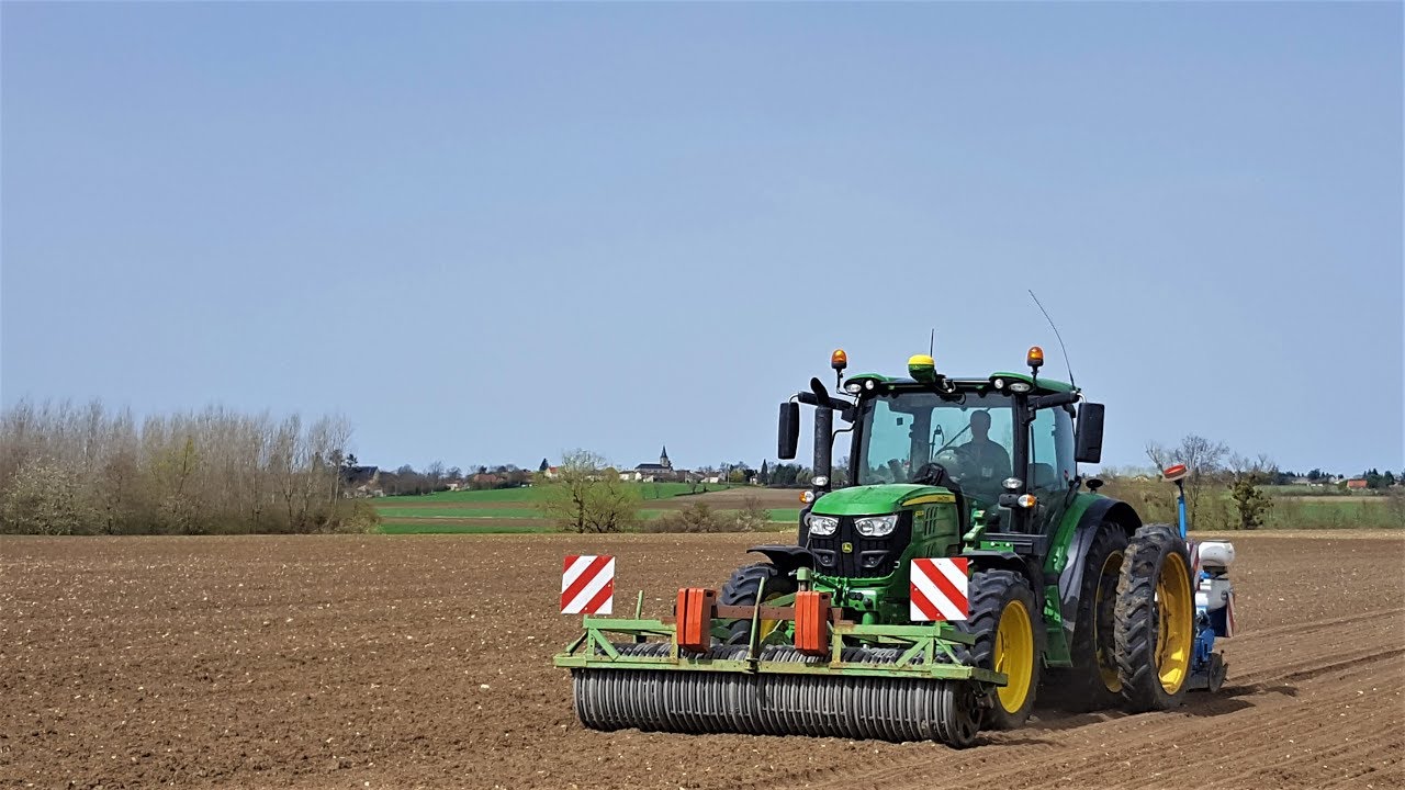 John Deere 6130R - Monosem - Semis de betterave 2018