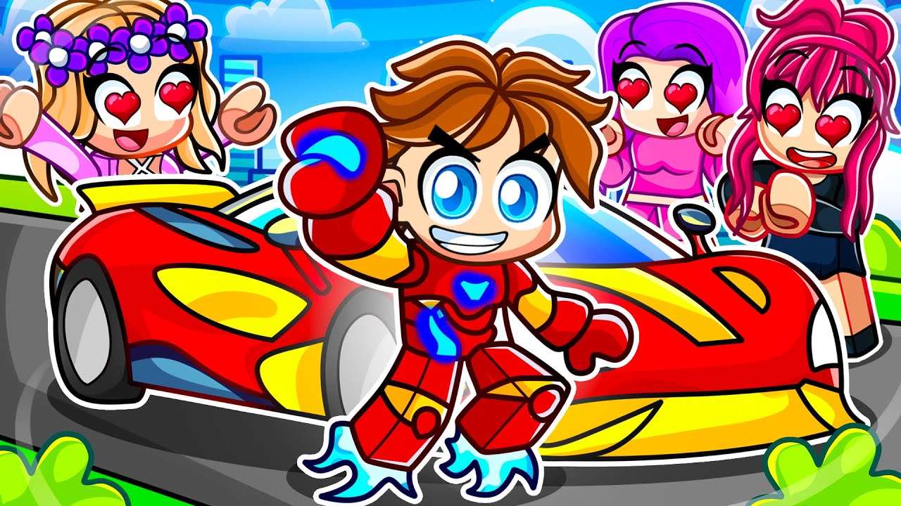 Rizzing Girls With The NEW $50,000,000 IRON MAN Car In Roblox Driving Empire!