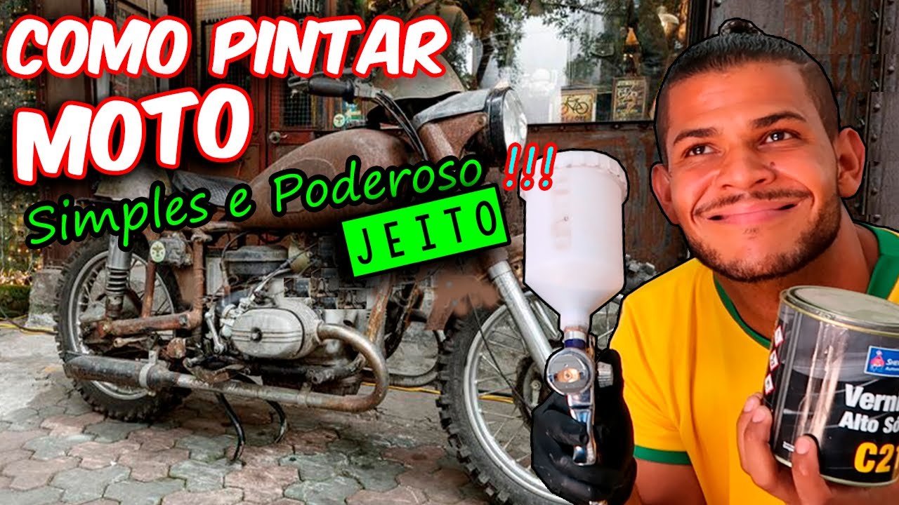 COMO PINTAR MOTO ESPELHADA - FORMA SIMPLES E RÁPIDA PRIMER TINTA E VERNIZ!