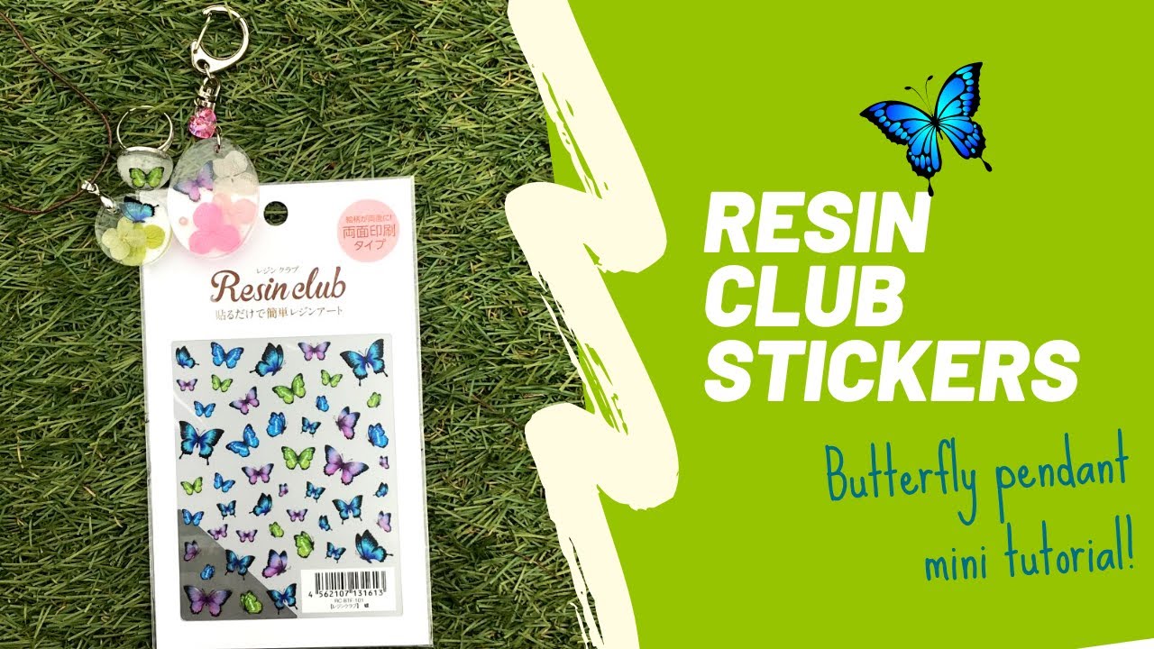 Resin Club Stickers - Butterfly Pendant!