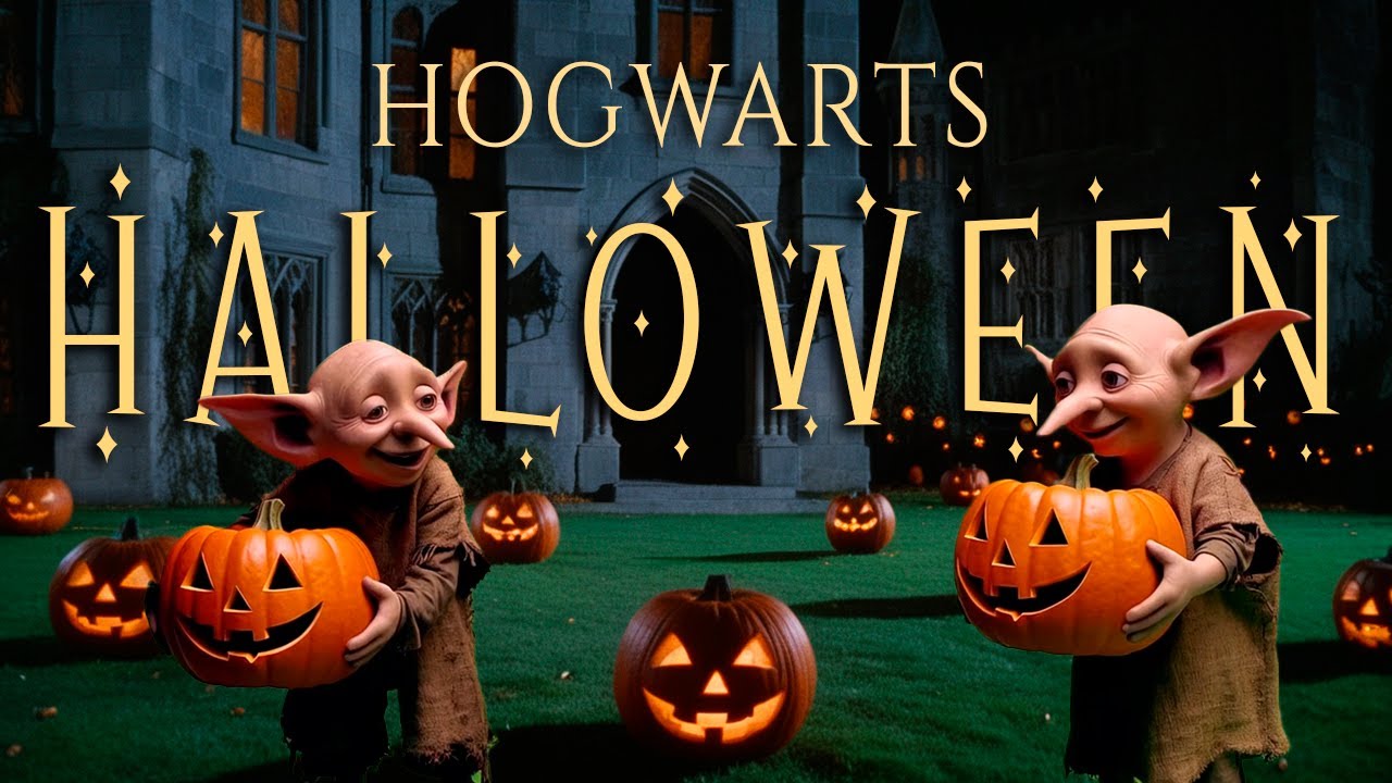 Harry Potter Halloween 🎃 Decorating with the House Elves | MUSIC & AMBIENCE  🎃 Spooky & Magic