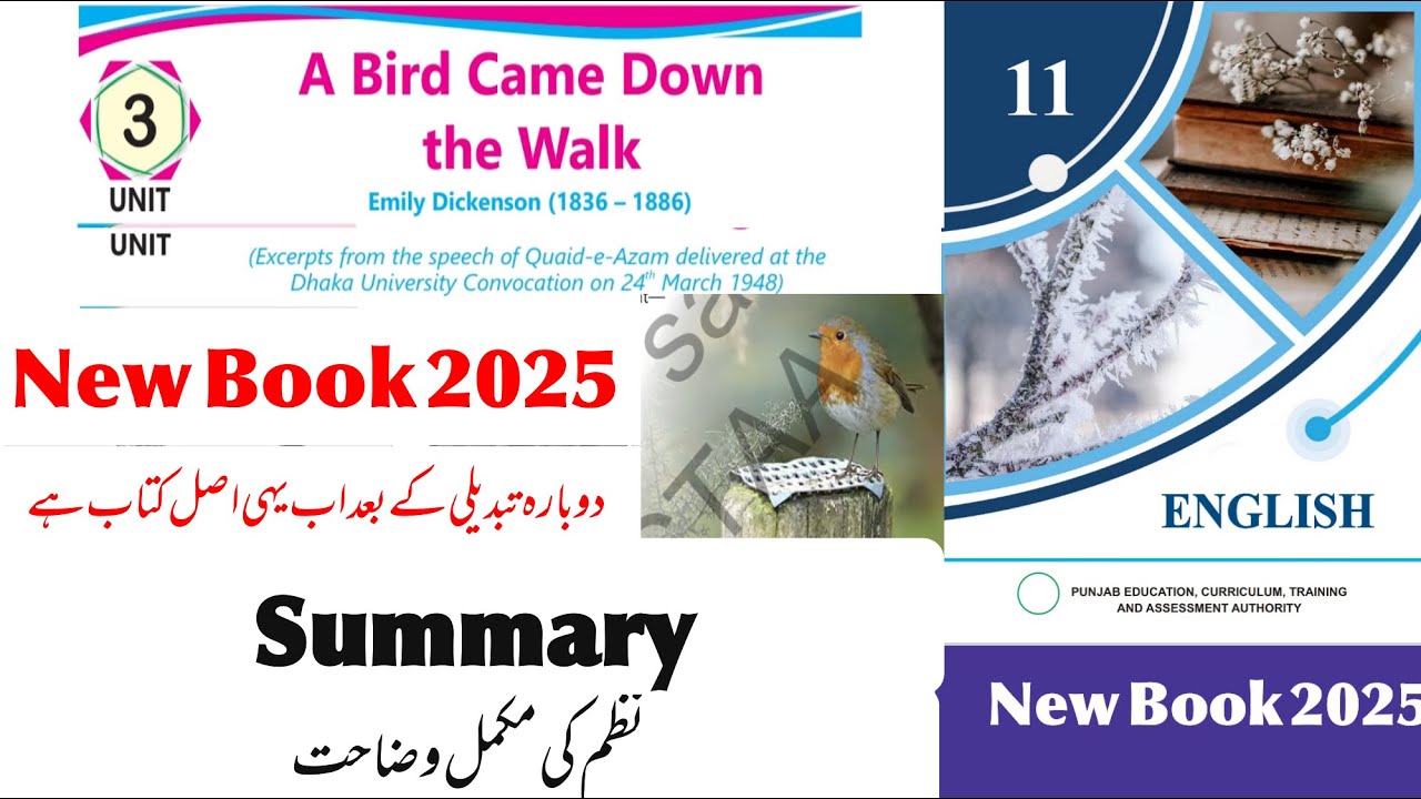 A Bird Came Down The Walk Summary | A Bird Came Down The Walk Emily Dickinson | New Books 2025