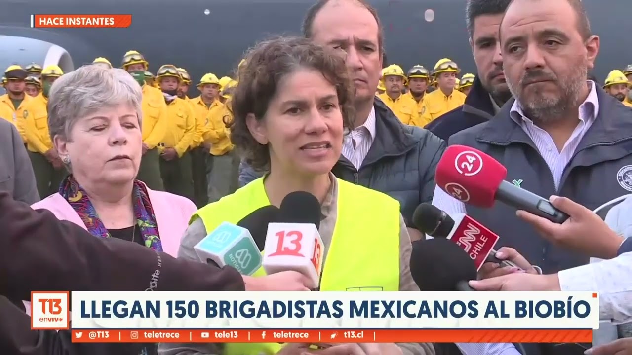 Llegan a Chile 150 brigadistas desde México para combatir incendios