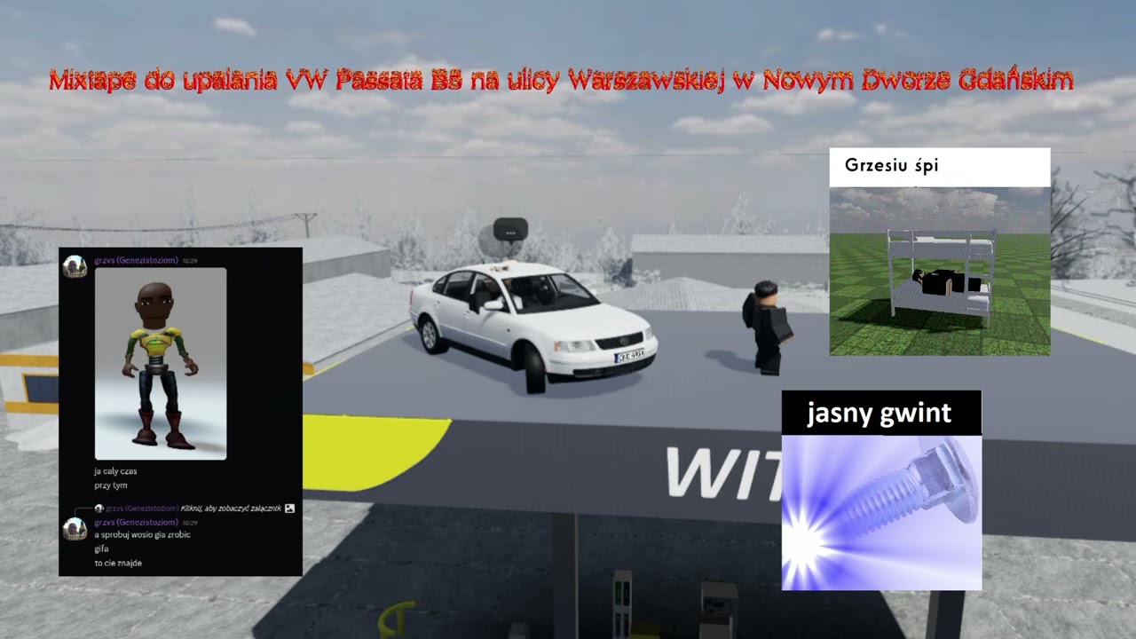 Mixtape do upalania VW Passata B5 na ulicy Warszawskiej w Nowym Dworze Gdańskim 