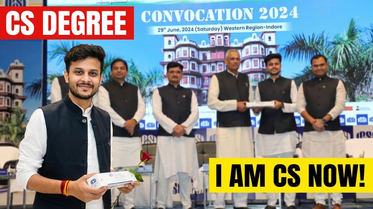 My CS Convocation 🎓 Vlog | A Memorable Day | ICSI Convocation 2024 | Indore | 