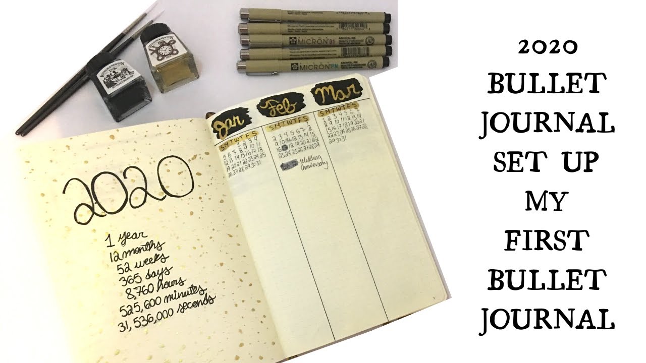 2020 BULLET JOURNAL SET UP | MY FIRST BULLET JOURNAL