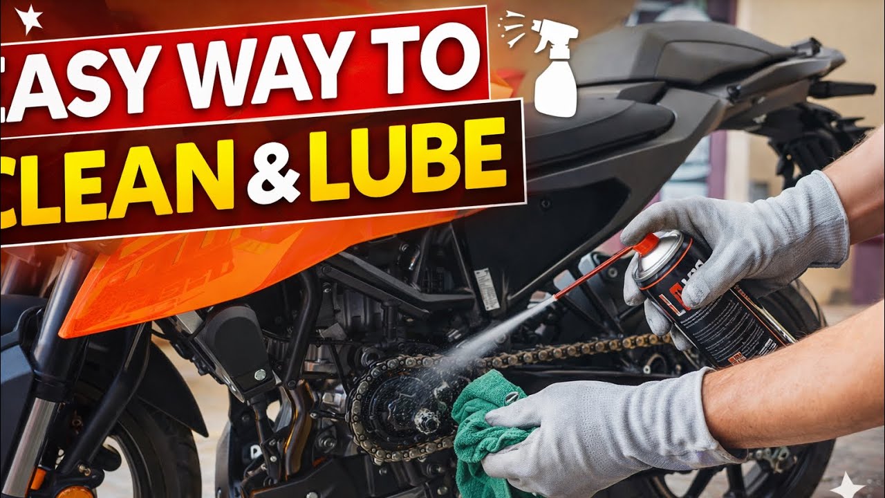 How to clean and lube new bike/ಹೊಸ ಬೈಕ್ ಕ್ಲೀನ್ ಮಾಡೋದು ಮತ್ತು ಲ್ಯೂಬ್ ಮಾಡೋದು/ktmduke250 gen3 chainlube 