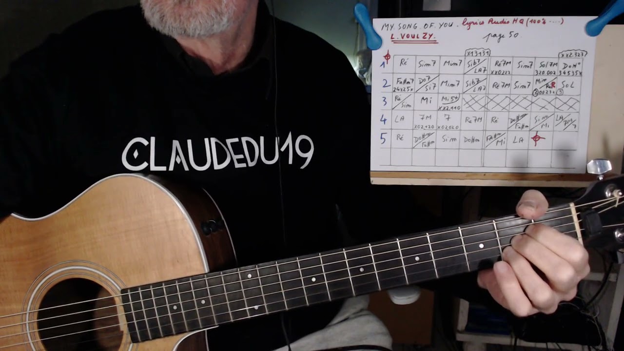 MY SONG OF YOU  de  L .  VOULZY  . tuto guitare .