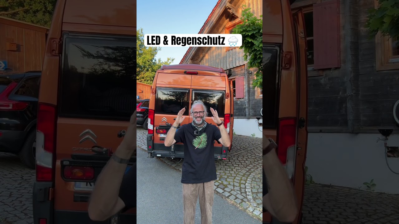 Regenrinne mit LED: Kein Tropfen mehr in der K&uuml;che & stimmungsvolles Licht vorm Camper! 💡🚐