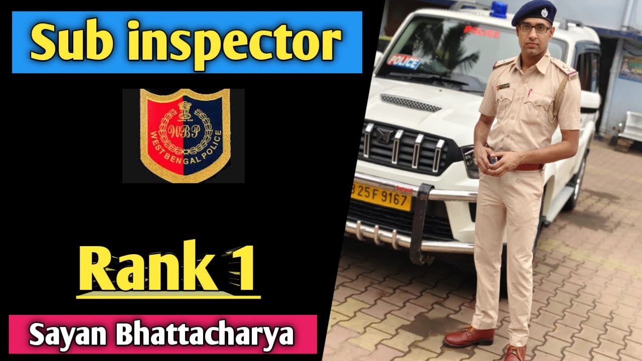 Cops' story || Sub inspector-2020 rank 1. Sayan Bhattacharya || Preparation strategy || Booklist.
