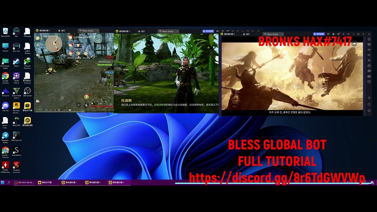 BLESS GLOBAL BOT -TUTORIAL FULL- AUTO LEVEL UP- MINER-UPGRADE-MULTI ACCOUNT- AND MORE...