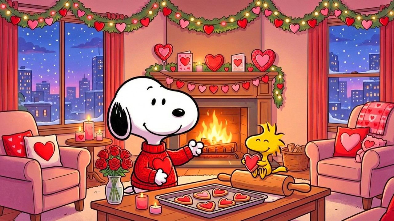 Calming Valentine Songs with Snoopy 🌹 | Sweet Love Songs💞Chill Romantic Music for Relaxing Moments