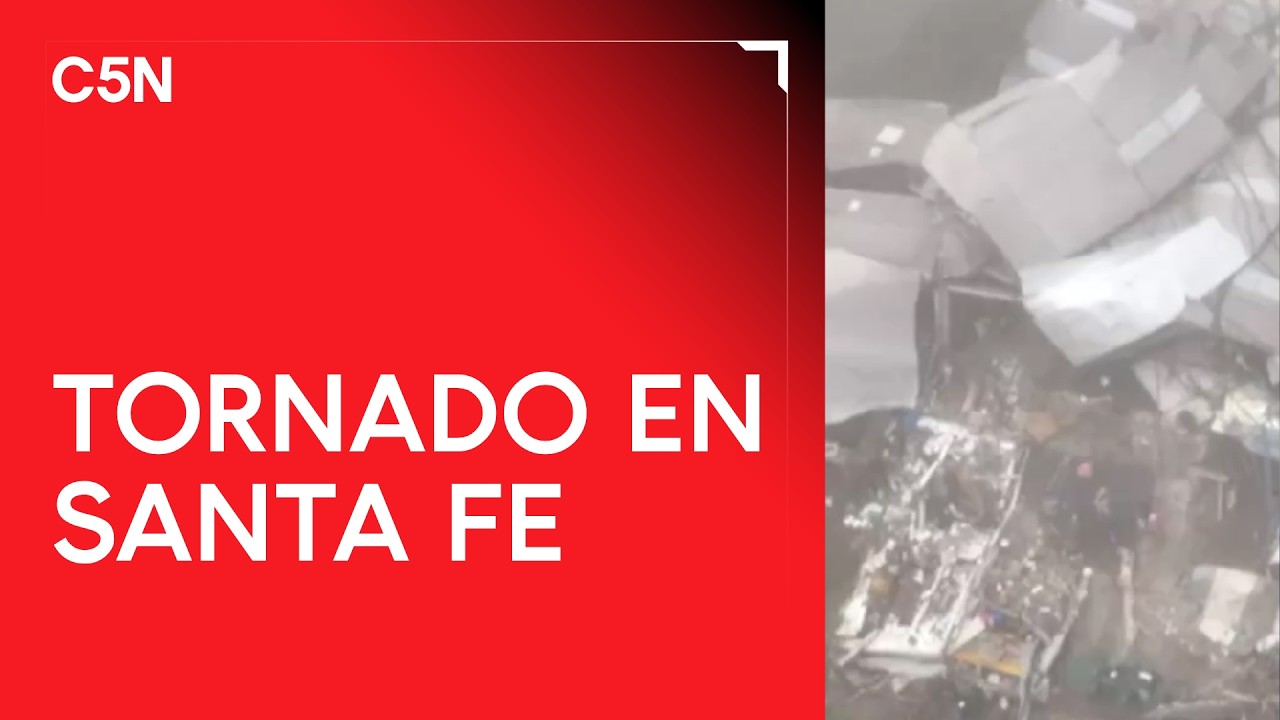 TORNADO FATAL en SANTA FE: se VOLARON TECHOS y VOLCARON CAMIONES