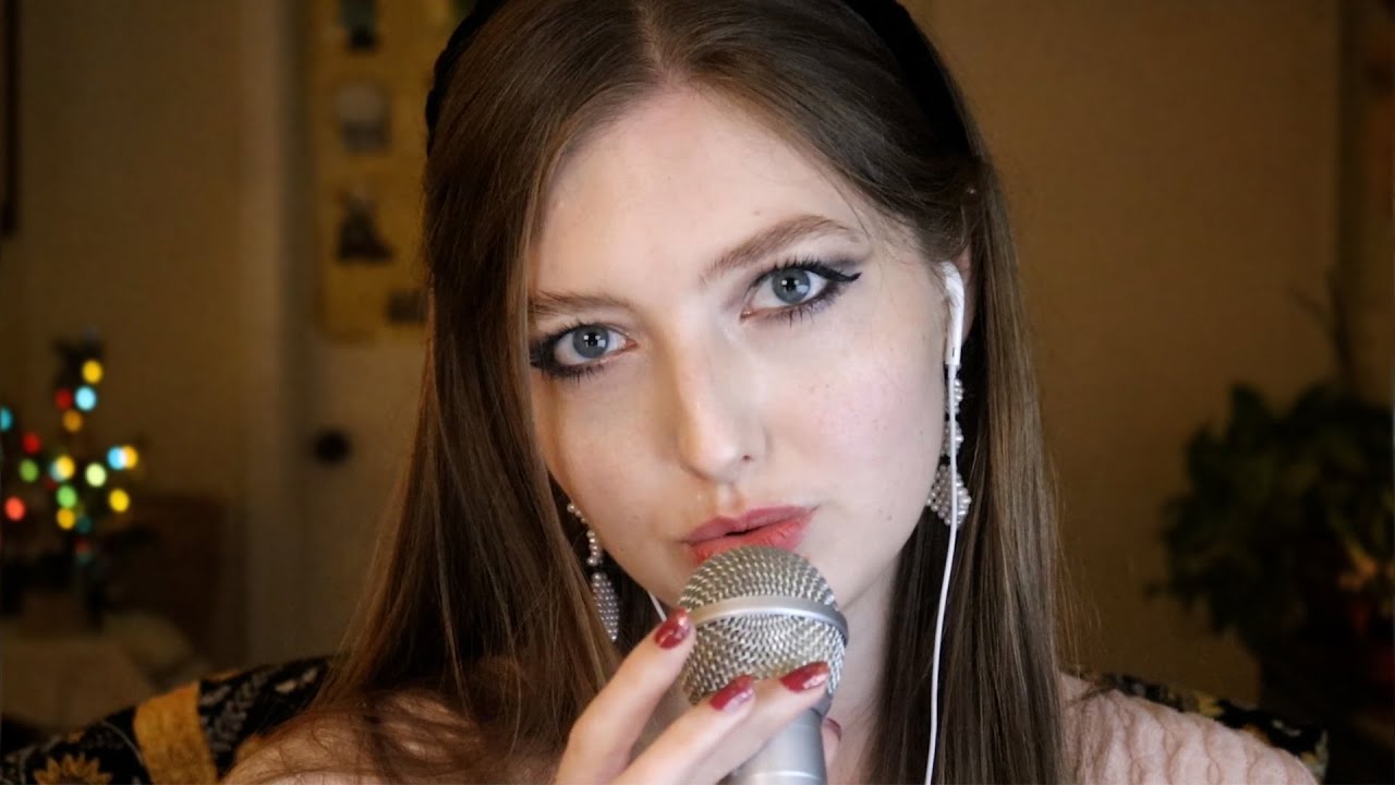 ASMR Tongue Flutters & Mouth Sounds on Karaoke Mic ❤️ (lofi)