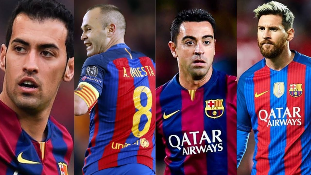 تشافي إنيستا بوسكيتش و ميسي مدرسة استحواد و تيكي تاكا