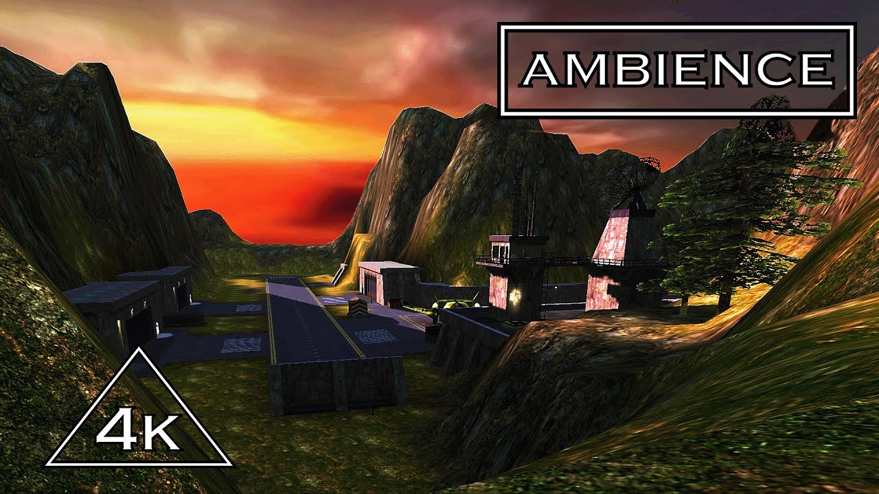 Evening at 1940s Airfield - (Return to Castle Wolfenstein) - Game ambience 4 work, sleep & study